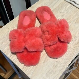 Hermes Oran Shearling Sandals